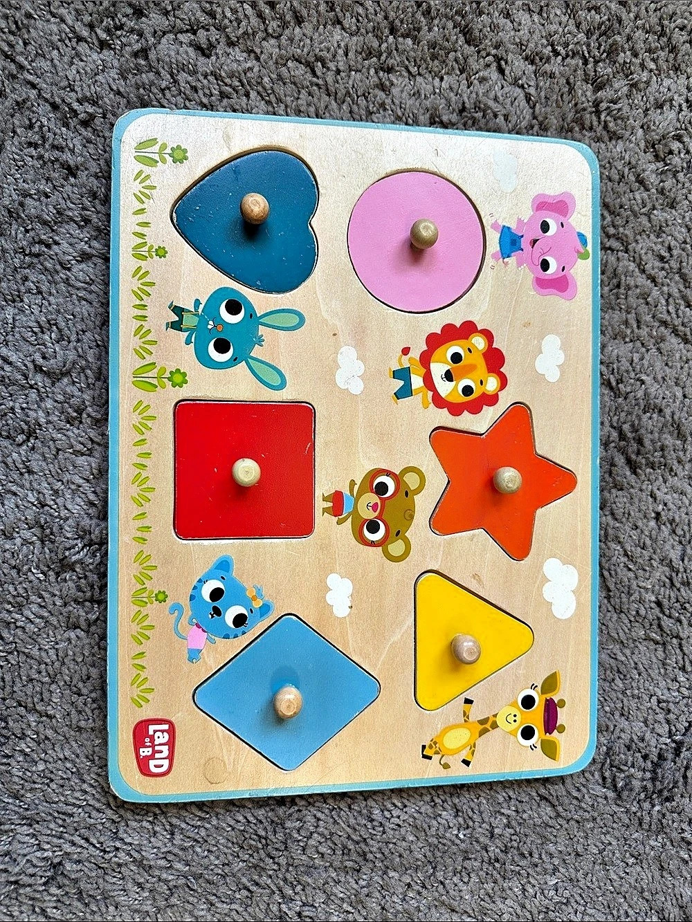 Wooden Shape Puzzle Multicolor
